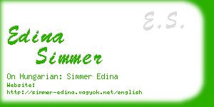 edina simmer business card